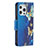 Custodia Portafoglio In Pelle Farfalla Cover con Supporto L07 per Apple iPhone 13 Pro Max Blu