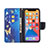 Custodia Portafoglio In Pelle Farfalla Cover con Supporto L07 per Apple iPhone 13 Pro Max Blu