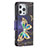 Custodia Portafoglio In Pelle Farfalla Cover con Supporto L07 per Apple iPhone 13 Pro Max Multicolore