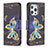 Custodia Portafoglio In Pelle Farfalla Cover con Supporto L07 per Apple iPhone 14 Pro Multicolore