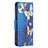 Custodia Portafoglio In Pelle Farfalla Cover con Supporto L07 per Apple iPhone 15 Blu