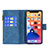 Custodia Portafoglio In Pelle Farfalla Cover con Supporto L08 per Apple iPhone 13 Blu