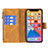 Custodia Portafoglio In Pelle Farfalla Cover con Supporto L08 per Apple iPhone 13 Pro Marrone