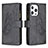 Custodia Portafoglio In Pelle Farfalla Cover con Supporto L08 per Apple iPhone 13 Pro Max Nero