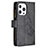 Custodia Portafoglio In Pelle Farfalla Cover con Supporto L08 per Apple iPhone 13 Pro Max Nero