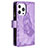 Custodia Portafoglio In Pelle Farfalla Cover con Supporto L08 per Apple iPhone 13 Pro Max Viola