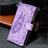 Custodia Portafoglio In Pelle Farfalla Cover con Supporto L08 per Apple iPhone 13 Pro Max Viola