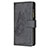 Custodia Portafoglio In Pelle Farfalla Cover con Supporto L08 per Apple iPhone 13 Pro Nero