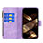 Custodia Portafoglio In Pelle Farfalla Cover con Supporto L08 per Apple iPhone 14 Pro Max Viola