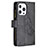 Custodia Portafoglio In Pelle Farfalla Cover con Supporto L08 per Apple iPhone 14 Pro Nero