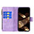 Custodia Portafoglio In Pelle Farfalla Cover con Supporto L08 per Apple iPhone 15 Viola