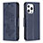 Custodia Portafoglio In Pelle Farfalla Cover con Supporto L09 per Apple iPhone 13 Pro Blu