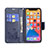 Custodia Portafoglio In Pelle Farfalla Cover con Supporto L09 per Apple iPhone 13 Pro Blu