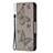 Custodia Portafoglio In Pelle Farfalla Cover con Supporto L09 per Apple iPhone 13 Pro Grigio Scuro