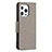 Custodia Portafoglio In Pelle Farfalla Cover con Supporto L09 per Apple iPhone 13 Pro Grigio Scuro