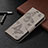 Custodia Portafoglio In Pelle Farfalla Cover con Supporto L09 per Apple iPhone 13 Pro Grigio Scuro