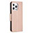 Custodia Portafoglio In Pelle Farfalla Cover con Supporto L09 per Apple iPhone 13 Pro Max Rosa