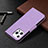 Custodia Portafoglio In Pelle Farfalla Cover con Supporto L09 per Apple iPhone 13 Pro Viola