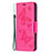 Custodia Portafoglio In Pelle Farfalla Cover con Supporto L09 per Apple iPhone 13 Rosa Caldo