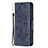 Custodia Portafoglio In Pelle Farfalla Cover con Supporto L09 per Apple iPhone 14 Pro Blu