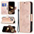 Custodia Portafoglio In Pelle Farfalla Cover con Supporto L09 per Apple iPhone 14 Pro Rosa