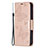 Custodia Portafoglio In Pelle Farfalla Cover con Supporto L09 per Apple iPhone 14 Pro Rosa