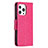 Custodia Portafoglio In Pelle Farfalla Cover con Supporto L09 per Apple iPhone 14 Pro Rosa Caldo