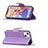 Custodia Portafoglio In Pelle Farfalla Cover con Supporto L09 per Apple iPhone 14 Viola