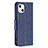 Custodia Portafoglio In Pelle Farfalla Cover con Supporto L09 per Apple iPhone 15 Blu