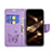 Custodia Portafoglio In Pelle Farfalla Cover con Supporto L09 per Apple iPhone 15 Pro Max Viola