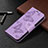 Custodia Portafoglio In Pelle Farfalla Cover con Supporto L09 per Apple iPhone 15 Pro Max Viola