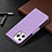 Custodia Portafoglio In Pelle Farfalla Cover con Supporto L09 per Apple iPhone 15 Pro Max Viola