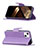 Custodia Portafoglio In Pelle Farfalla Cover con Supporto L09 per Apple iPhone 15 Viola