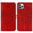 Custodia Portafoglio In Pelle Farfalla Cover con Supporto L10 per Apple iPhone 13 Pro Max Rosso