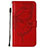 Custodia Portafoglio In Pelle Farfalla Cover con Supporto L10 per Apple iPhone 13 Pro Max Rosso
