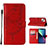 Custodia Portafoglio In Pelle Farfalla Cover con Supporto L10 per Apple iPhone 13 Rosso