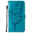 Custodia Portafoglio In Pelle Farfalla Cover con Supporto L10 per Apple iPhone 14 Blu