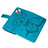 Custodia Portafoglio In Pelle Farfalla Cover con Supporto L10 per Apple iPhone 14 Blu