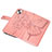 Custodia Portafoglio In Pelle Farfalla Cover con Supporto L10 per Apple iPhone 14 Oro Rosa