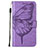 Custodia Portafoglio In Pelle Farfalla Cover con Supporto L10 per Apple iPhone 14 Plus Lavanda