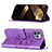 Custodia Portafoglio In Pelle Farfalla Cover con Supporto L10 per Apple iPhone 14 Pro Lavanda