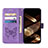 Custodia Portafoglio In Pelle Farfalla Cover con Supporto L10 per Apple iPhone 14 Pro Lavanda