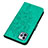 Custodia Portafoglio In Pelle Farfalla Cover con Supporto L10 per Apple iPhone 14 Pro Verde