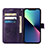 Custodia Portafoglio In Pelle Farfalla Cover con Supporto L10 per Apple iPhone 14 Viola