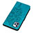 Custodia Portafoglio In Pelle Farfalla Cover con Supporto L10 per Apple iPhone 15 Pro Max Blu