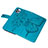 Custodia Portafoglio In Pelle Farfalla Cover con Supporto L10 per Apple iPhone 15 Pro Max Blu