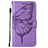 Custodia Portafoglio In Pelle Farfalla Cover con Supporto L10 per Apple iPhone 15 Pro Max Lavanda