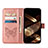 Custodia Portafoglio In Pelle Farfalla Cover con Supporto L10 per Apple iPhone 15 Pro Max Oro Rosa