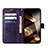 Custodia Portafoglio In Pelle Farfalla Cover con Supporto L10 per Apple iPhone 15 Viola