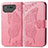 Custodia Portafoglio In Pelle Farfalla Cover con Supporto per Asus ROG Phone 7 Rosa Caldo